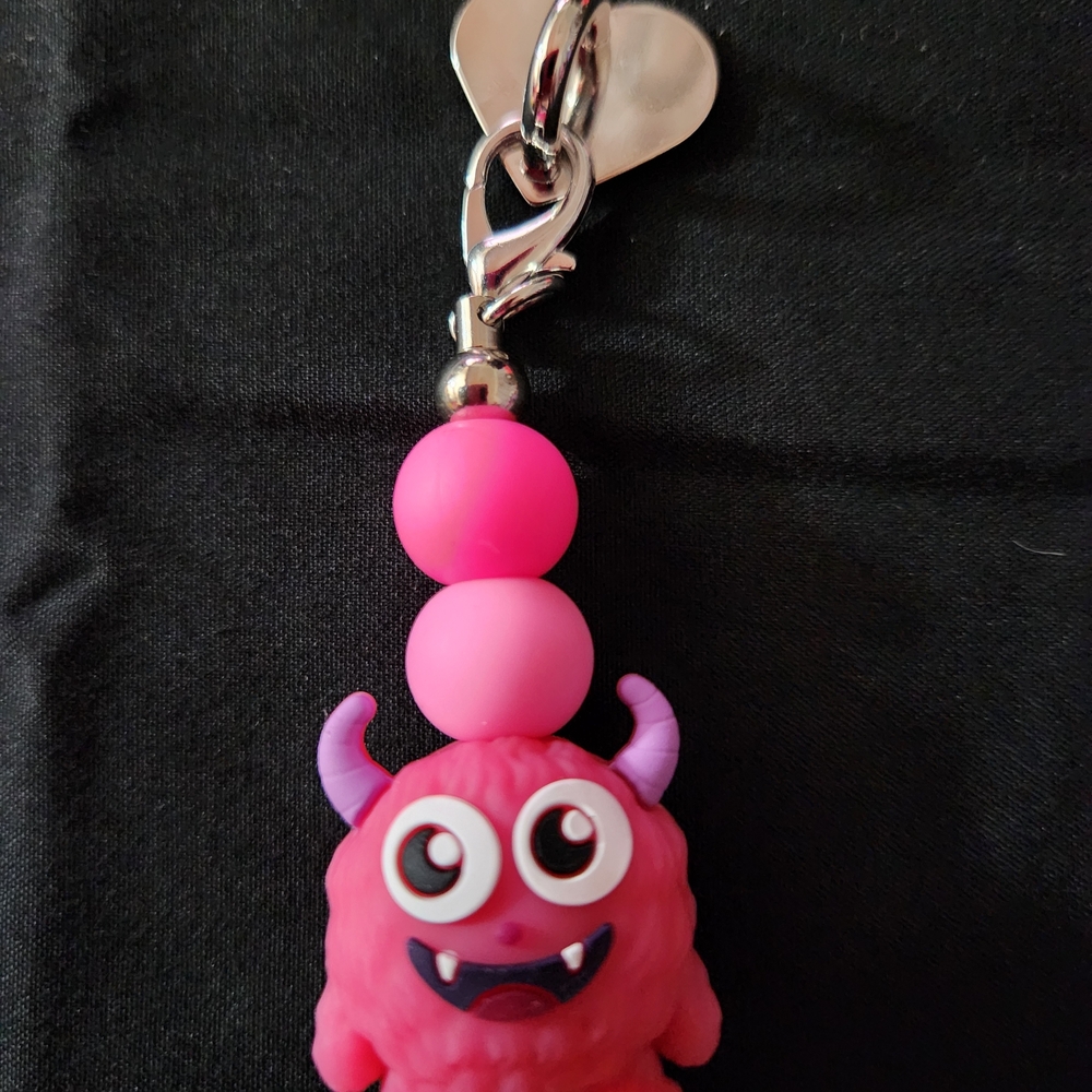 Pink Monster Tumbler Charm
